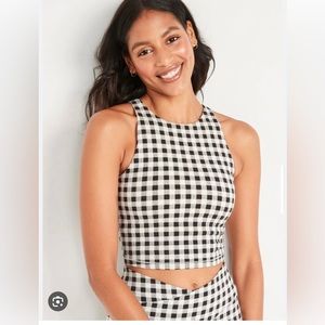 Old Navy Power-chill  black and white gingham set